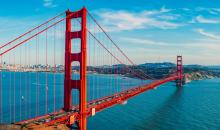 The Golden Gate bridge in San Francisco