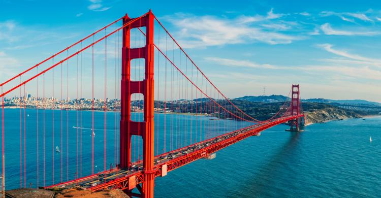 The Golden Gate bridge in San Francisco