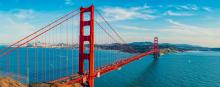 The Golden Gate bridge in San Francisco